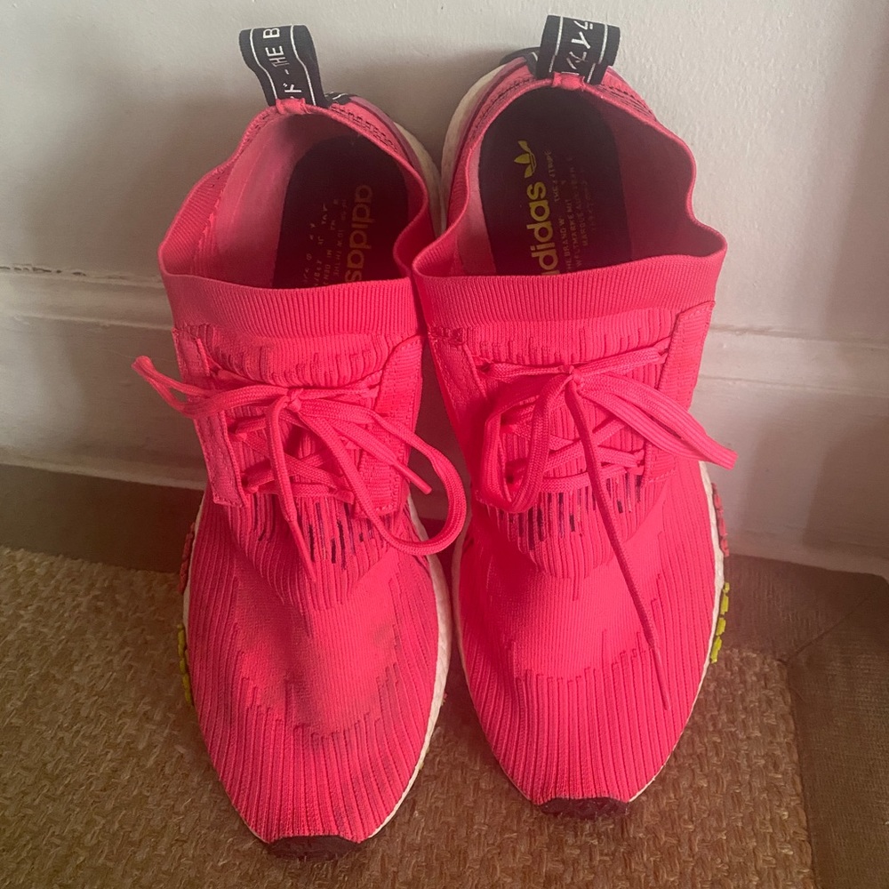 Adidas Men’s NMD_Racer Primeknit Solar Pink Size US 12